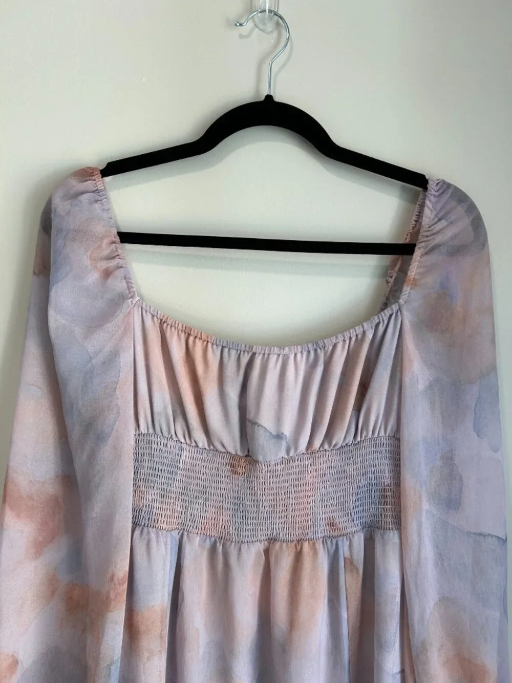 Aritzia‎ Wilfred Bella Slit Dress Small Watercolor Midi Romantic Cottagecore